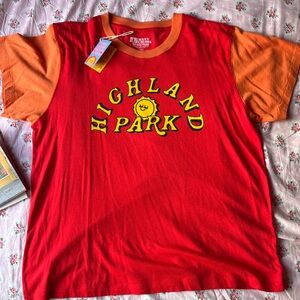 Big Bud Press Red and Orange Highland Park Tee